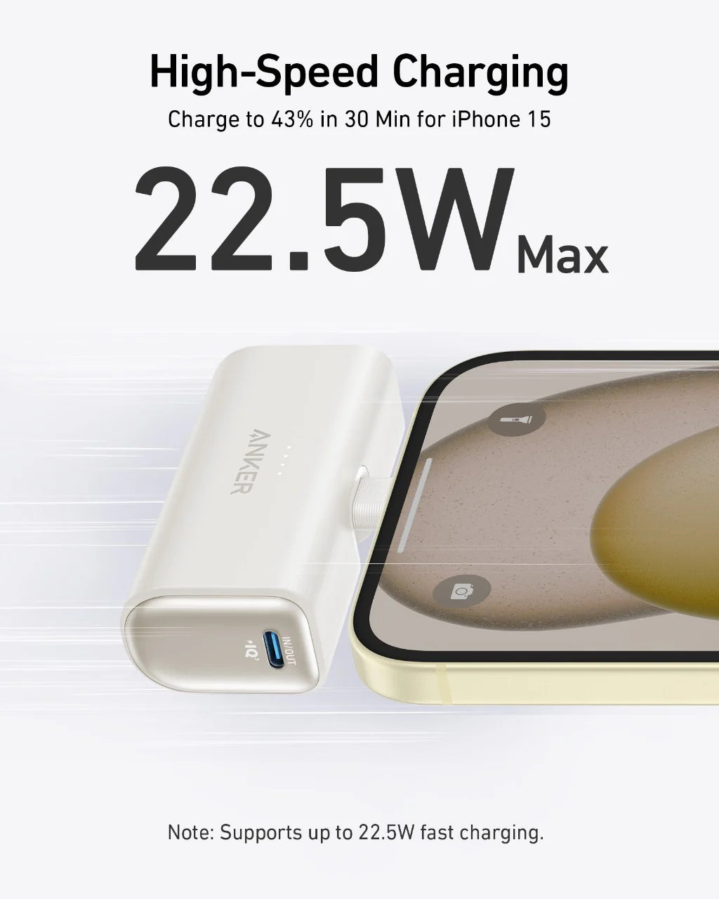 Anker Nano Power Bank 22.5w Built In Usb C Connector
