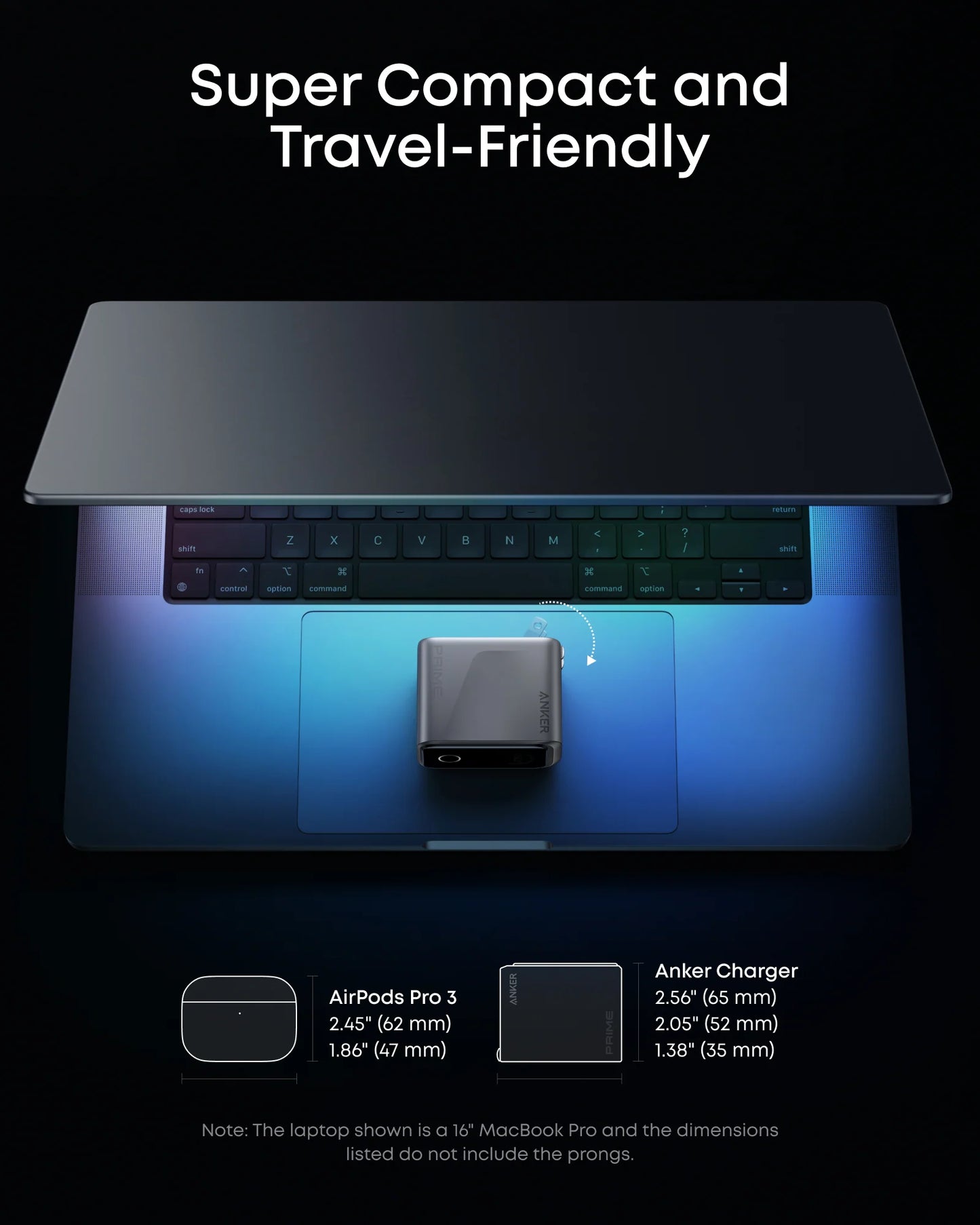 Anker Prime Charger (160W, 3 Ports, Smart Display)