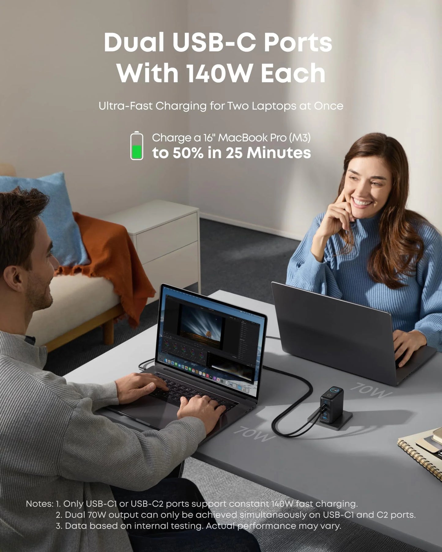Anker Fast GaN Charger (140W, 4 Ports, PD 3.1)
