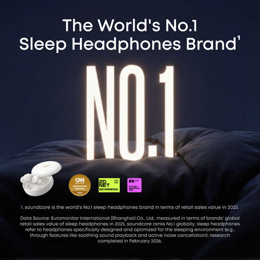 Anker Sleep A30 The World's First Sleep Earbuds with a Triple Noise Reduction System