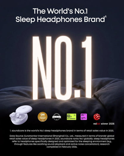 Anker Sleep A30 The World's First Sleep Earbuds with a Triple Noise Reduction System