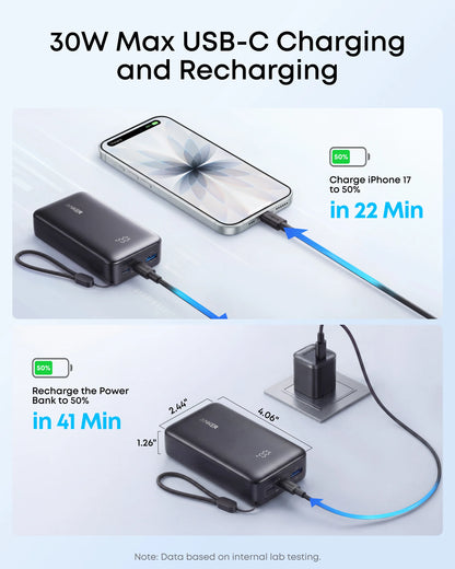Anker Zolo Power Bank (10K, 30W)