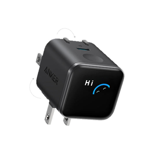 Anker Nano Charger (45W, Smart Display, 180° Foldable)- black
