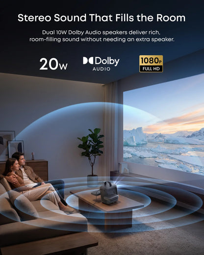Anker soundcore Nebula P1i | World's First Smart Portable Projector with Flippable Speakers