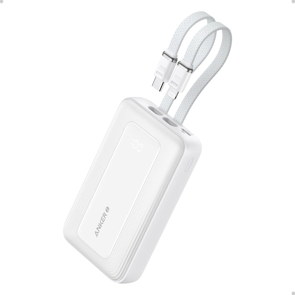 Anker Zolo Power Bank 10K Built-In USB-C and Lightning Cable