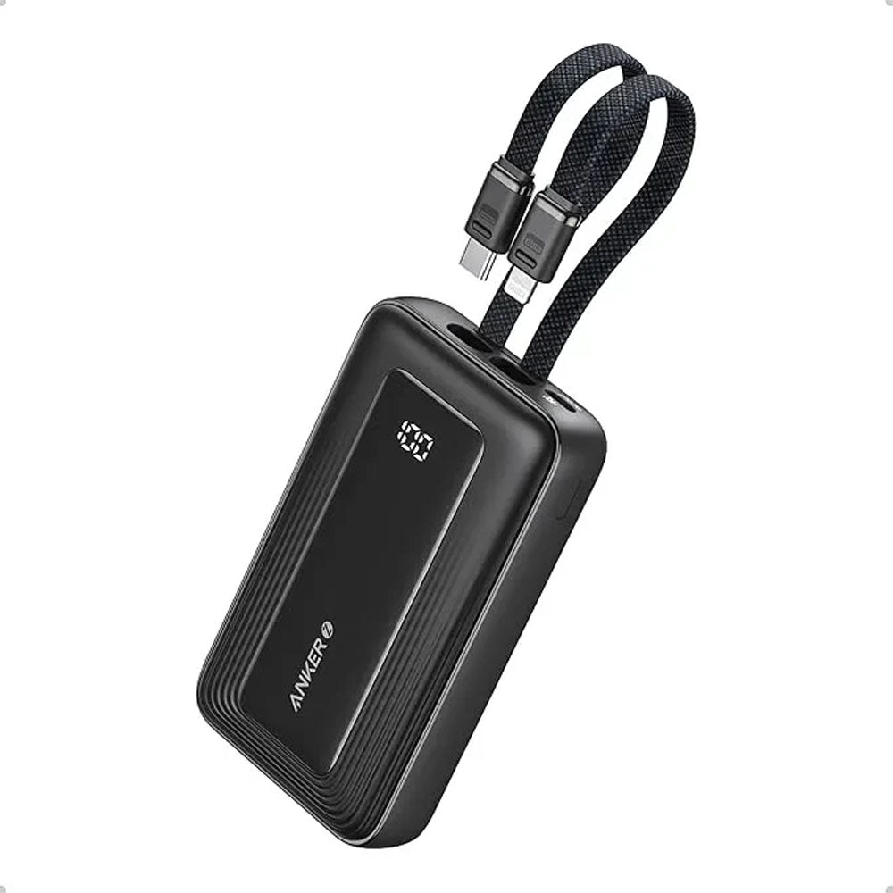 Anker Zolo Power Bank 10K Built-In USB-C and Lightning Cable