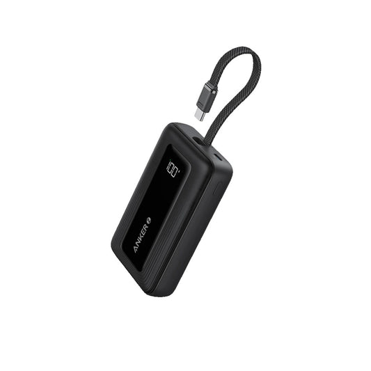 Anker Zolo Power Bank (10K, 30W) with a 5.4-inch (13.7 cm) built-in USB-C cable