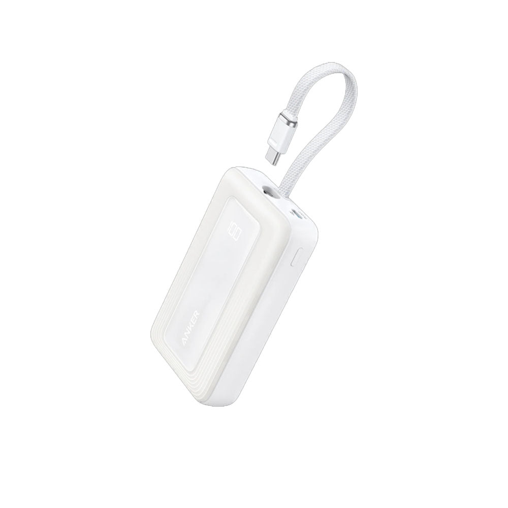 Anker Zolo Power Bank (10K, 30W) with a 5.4-inch (13.7 cm) built-in USB-C cable