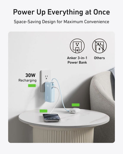 Anker Power Bank (10K, Fusion, Built-In USB-C Cable)
