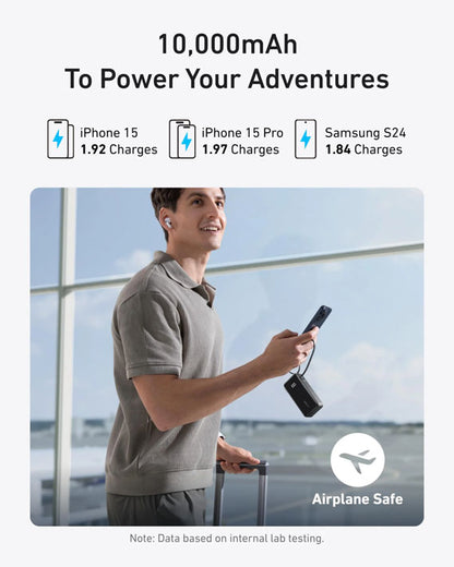 Anker Power Bank (10K, Fusion, Built-In USB-C Cable)