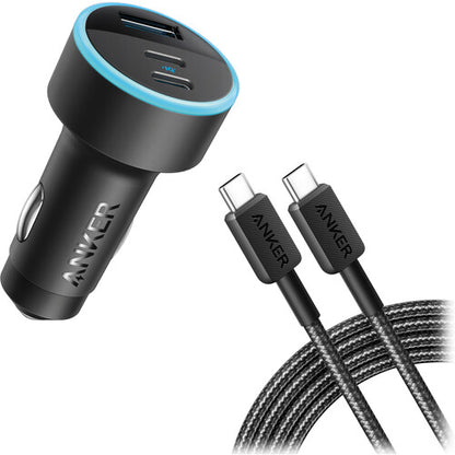 Anker 335 Car Charger 3-Port 67W With USB-C to USB C