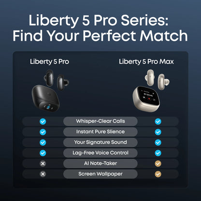 Anker Liberty 5 Pro Noise Cancelling Earbuds for Clear Calls