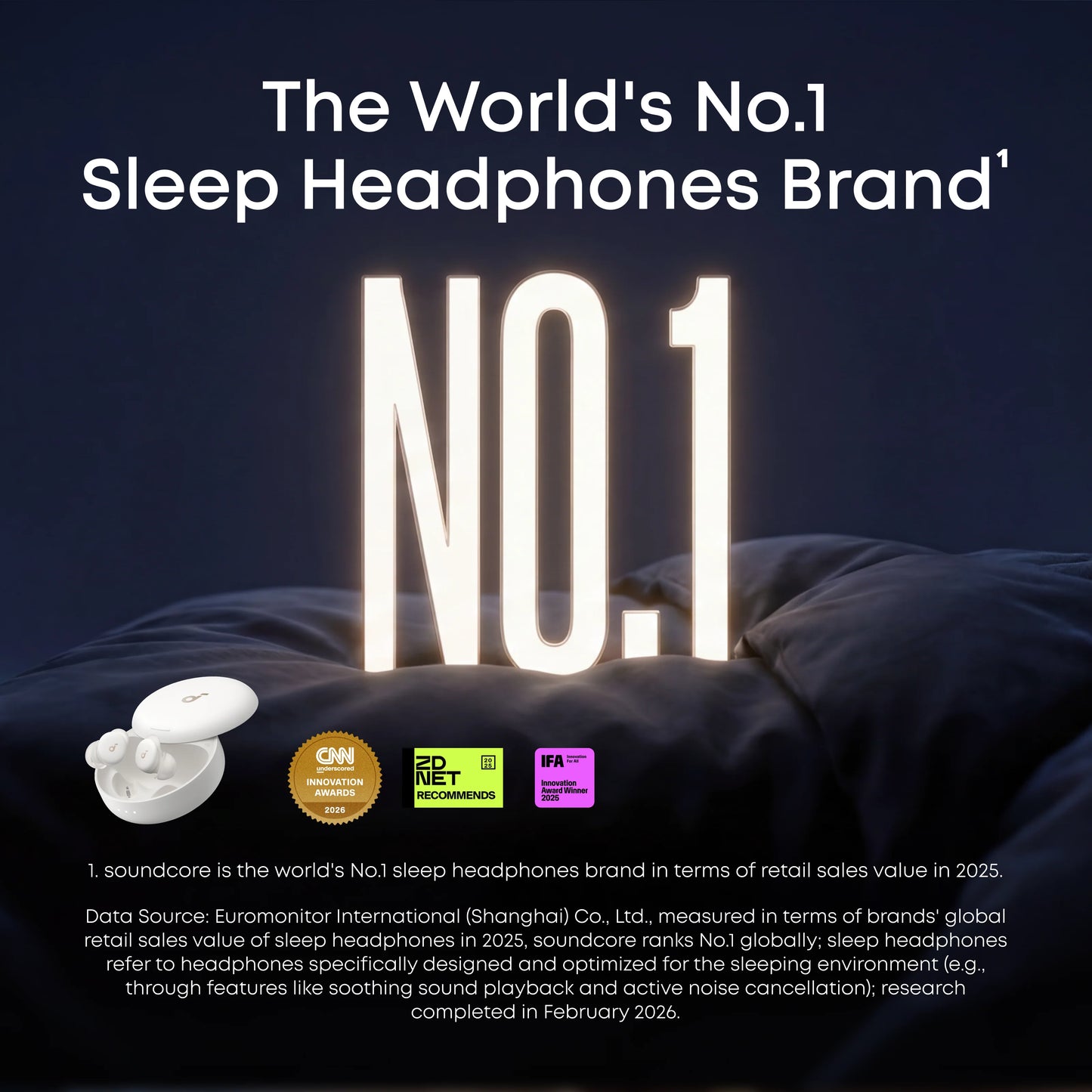 Anker Sleep A30 The World's First Sleep Earbuds with a Triple Noise Reduction System